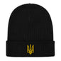 Ribbed knit Ukrainian Coat of Arms Beanie