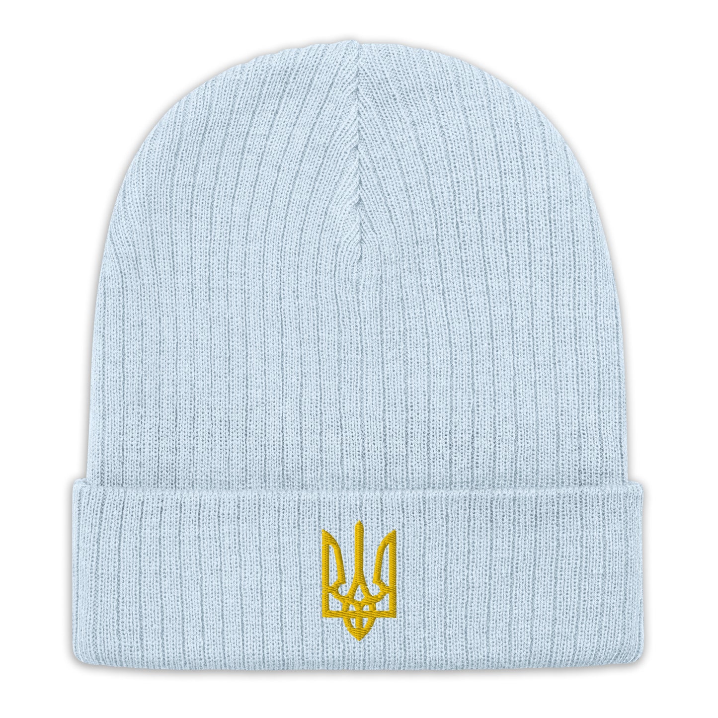 Ribbed knit Ukrainian Coat of Arms Beanie