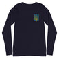 Unisex Long Sleeve Tee with Ukrainian Coat of Arms embroidery